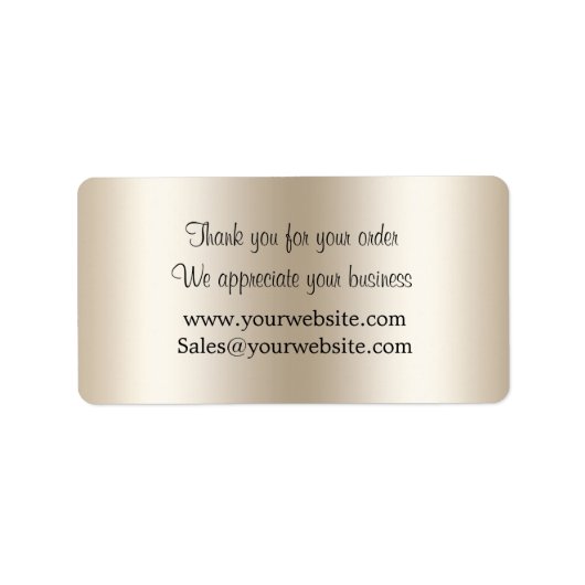 Champagner Driving Glitzer Danke Business Adressaufkleber (Vorne)