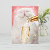 Champagner Einladung (Stehend Vorderseite)