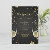 Champagner-Einladung Einladung (Stehend Vorderseite)