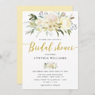 Champagner-Elfenbein-Brautparty Einladung