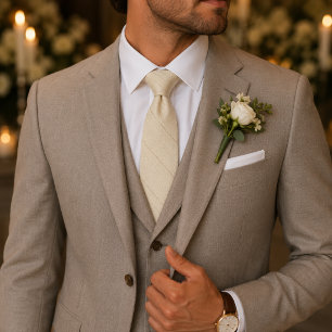 Champagner Elfenbein Elegante Hochzeit & Formal Krawatte