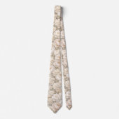 Champagner Elfenbein Florale Hochzeit Krawatte (Vorderseite)