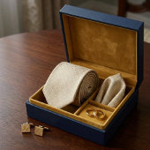Champagner Elfenbein-Mikro-Jacquard Krawatte