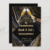 Champagner-Engagement Ankündigung (Vorne/Hinten)