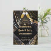 Champagner-Engagement Ankündigung (Stehend Vorderseite)