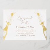 Champagner-Engagement Folieneinladung (Vorderseite)