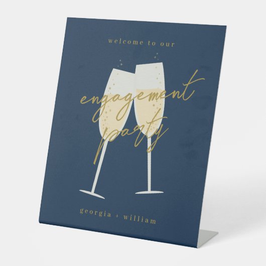 Champagner-Engagement Sockelschild (Vorderseite)