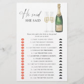 Champagner - Er sagte, sie sagte Brautparty (Vorderseite)