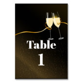 Champagner, erwachsen, Wein, Tafelkarte Tischnummer (Rückseite)