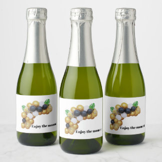 Champagner-Etikett "Genießen Sie den Moment" Schaumweinetikett