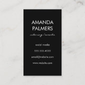 Champagner-Eventplaner / Glamour Gold Glitzer Visitenkarte (Rückseite)