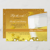 Champagner-Feier Einladung (Vorne/Hinten)