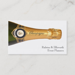 Champagner Flasche Business Cards Visitenkarte