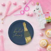 Champagner Flasche Personalisiertes Brautparty Pappteller (Party)