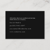 Champagner-Flaschenkarte Visitenkarte (Rückseite)