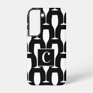 Champagner Flötenglas Muster Samsung Galaxy S22 Hülle