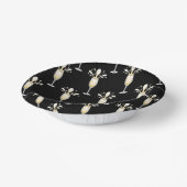 Champagner-Flutglas Pappteller (Gewinkelt)