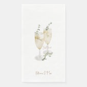 Champagner Foliage Wedding Just Married Serviette (Vorderseite)