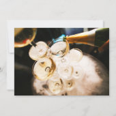 Champagner Foto Brunch & Bubbly Handschrift Einladung (Rückseite)