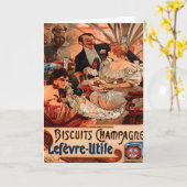 Champagner französisches Vintages Karte (Gelbe Blume)