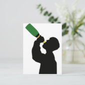 Champagner-Geburtstagsschuh Postkarte (Stehend Vorderseite)