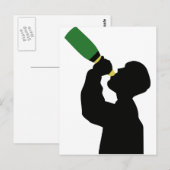 Champagner-Geburtstagsschuh Postkarte (Vorne/Hinten)
