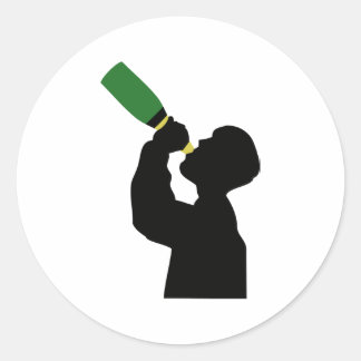 Champagner-Geburtstagsschuh Runder Aufkleber