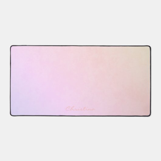 Champagner gefroren Pfirsichfarben Lila Ombré mit Schreibtischunterlage (Vorderseite)