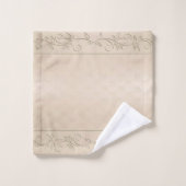 Champagner Gemustert Design Badhandtuch Set (Waschlappen)