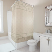 Champagner Gemustert Design Duschvorhang (Beispiel)