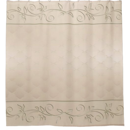 Champagner Gemustert Design Duschvorhang (Vorderseite)
