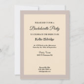 Champagner Gerahmter Junggeselinnen-Abschied Einla Einladung (Vorderseite)