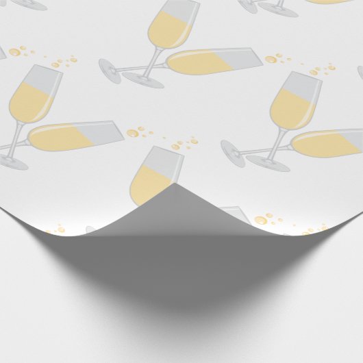Champagner Geschenkpapier (Ecke)