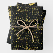 Champagner Geschenkpapier Set (Beispiel)