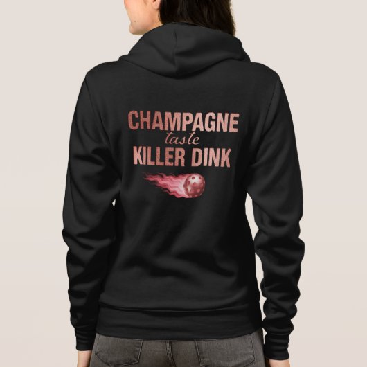 Champagner-Geschmack Killer-Trünkchen | Rosa Pink Hoodie (Rückseite)