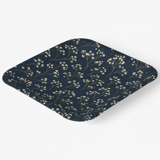 Champagner-Gipskraut-Scatter-Papierplatte Pappteller (Gewinkelt)