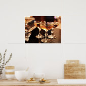 Champagner-Glas-Fotografie Küche Bar Poster (Küche)