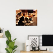 Champagner-Glas-Fotografie Küche Bar Poster (Heimbüro)