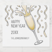 Champagner-Gläser Schaumweinetikett (Einzelnes Label)