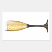 Champagner-Glass-Aufkleber Rechteckiger Aufkleber (Vorderseite)