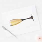 Champagner-Glass-Aufkleber Rechteckiger Aufkleber (Umschlag)