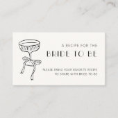 Champagner Glass Bow Brautparty gemeinsam Rezept Begleitkarte (Vorderseite)