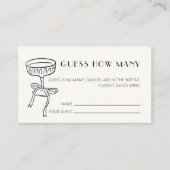 Champagner Glass Bow Brautparty schätzt wie viele Begleitkarte (Vorderseite)