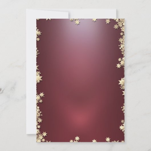 Champagner Glass, Stars Gnomes Weihnachtsgebäck Pa Einladung (Rückseite)