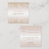 Champagner-Glitzer Dripping Appointing Erinnerung Quadratische Visitenkarte (Vorne/Hinten)