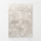 Champagner Glitzer Foto Alles in einem Budget Hoch Dreifach Gefaltete Einladung (Cover)