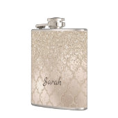 Champagner Glitzer Look Flask Flachmann (Links)