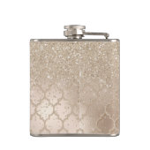 Champagner Glitzer Look Flask Flachmann (Rückseite)