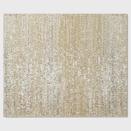 Champagner Glitzer Modern Geschenkpapier (Flach)