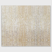 Champagner Glitzer Modernes Wrapping Paper Geschenkpapier (Flach)